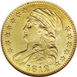 1812 $5 MS61 NGC. Wide 5D, Breen-6466, BD-1, R.3. An a 