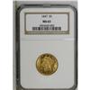 Image 3 : 1847 $5 MS63 NGC. The 1847 half eagle is relatively co 