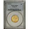 Image 3 : 1853-D $5 Large D MS61 PCGS. Variety 29-V. This sharpl 