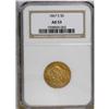 Image 3 : 1867-S $5 AU53 NGC. This early Motto S-mint issue has 