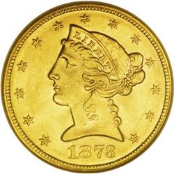 1873 $5 Closed 3 MS63 NGC. Most estimates state that f 