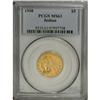 Image 1 : 1908 $5 MS63 PCGS. This gently shimmering green-gold f 
