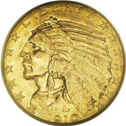 1910-D $5 MS63 PCGS 