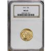 Image 3 : 1911 $5 MS65 NGC. This pleasing honey-gold Gem has vib 
