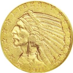1911-D $5 MS63 PCGS. 