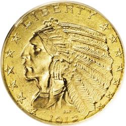 1912 $5 MS63 PCGS. A whisper of toning obscures some o 