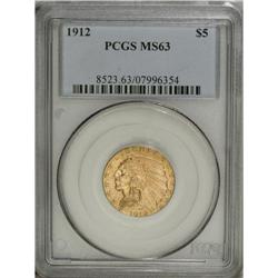1912 $5 MS63 PCGS. Solidly struck and pleasing. The ye 