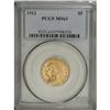 Image 1 : 1912 $5 MS63 PCGS. Solidly struck and pleasing. The ye 