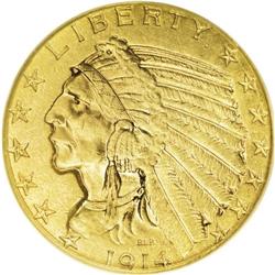 1914 $5 MS63 PCGS. Well struck with sparkling mint lus 