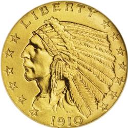 1910 $2 1/2 PR66 NGC. The first of three experimental 
