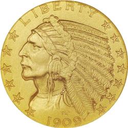 1909 $5 PR67 NGC. This auction contains three proof go 