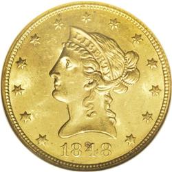 1848 $10 MS62 NGC. How elusive is this issue in high g 