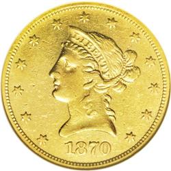 1870-CC $10 XF45 NGC. In his 2001 reference Gold Coins 