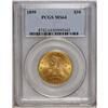 Image 1 : 1899 $10 MS64 PCGS. Zones of peach-gold and apricot-go 