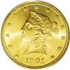 Image 1 : 1901 $10 MS66 PCGS. This pinpoint-sharp piece features 