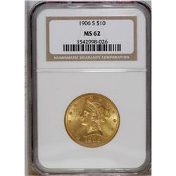 1906-S $10 MS62 NGC. Despite its mintage of 457,000 pi 