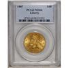 Image 1 : 1907 $10 MS64 PCGS. A beautiful near-Gem whose clean s 