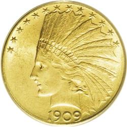 1909-D $10 MS63 PCGS. The 1909-D is an overlooked Indi 