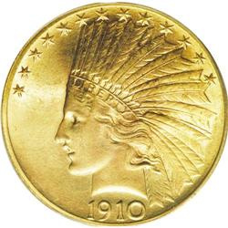 1910 $10 MS66 PCGS. The 1910 eagle, with a mintage of 