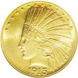 1913 $10 MS65 NGC. The 1913 was held to some extent wi 