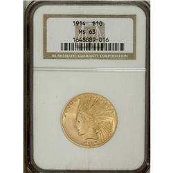 1914 $10 MS63 NGC. Booming luster, an assertive strike 