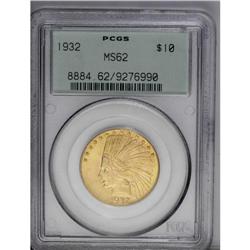 1932 $10 MS62 PCGS. Type collectors often turn to this 