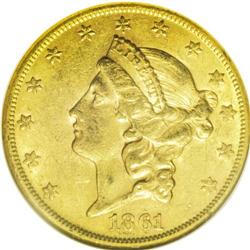 1861-S $20 AU58 NGC. Based upon the overall commentary 