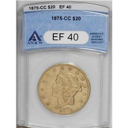 1875-CC $20 XF40 ANACS. The typically struck devices d 