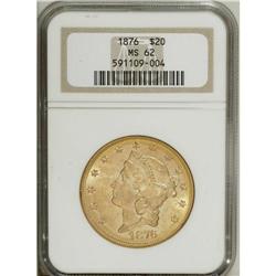 1876 $20 MS62 NGC. The ephemeral and unheralded Light 