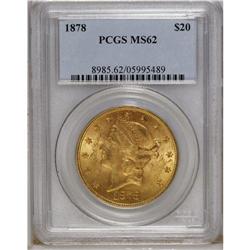 1878 $20 MS62 PCGS. Breen-7270. STATES OF and other ne 