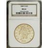 Image 1 : 1884-S $20 MS61 NGC. A flashy, moderately abraded exam 