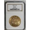 Image 1 : 1884-S $20 MS62 NGC. Highly lustrous and rather flashy 