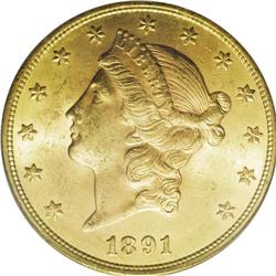 1891-S $20 MS63 PCGS. While the 1891-S is one of the m 
