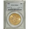 Image 1 : 1893 $20 MS63 PCGS. This lustrous apricot and lime-gol 