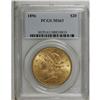 Image 1 : 1896 $20 MS63 PCGS. A frosty apricot-gold piece that r 