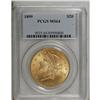 Image 1 : 1899 $20 MS64 PCGS. A rather satiny apricot-gold near- 