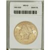 Image 1 : 1900 $20 MS63 ANACS. The straw-gold surfaces have stro 