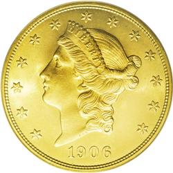 1906 $20 MS65 PCGS. Despite its low original mintage o 