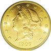 Image 1 : 1907-D $20 MS65 PCGS. This flashy final-year Liberty t 