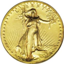 1907 $20 High Relief, Wire Rim--Improperly Cleaned--NC 