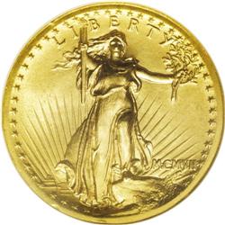 1907 $20 High Relief, Wire Rim MS64 NGC. Many observer 