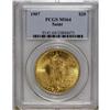 Image 1 : 1907 $20 Arabic Numerals MS64 PCGS. Choice and lustrou 
