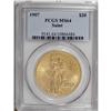 Image 1 : 1907 $20 Arabic Numerals MS64 PCGS. Highly lustrous wi 