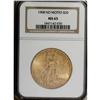 1908 $20 No Motto MS65 NGC. The yellow-orange surfaces 