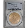 1908-D $20 No Motto MS64 PCGS. Long Rays Obverse. Lime 