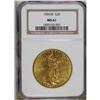 Image 1 : 1909/8 $20 MS61 NGC. A subtly lustrous and unworn exam 