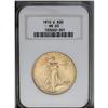 Image 1 : 1910-D $20 MS63 NGC. Well struck, with lustrous peach- 