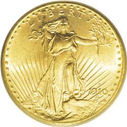 1910-S $20 MS65 PCGS. Although a heavily produced issu 