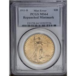 1911-D $20 MS64 PCGS. FS-1911.5, Breen-7383. The mintm 