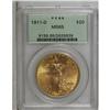 Image 1 : 1911-D $20 MS65 PCGS. The amber-gold surfaces have lib 